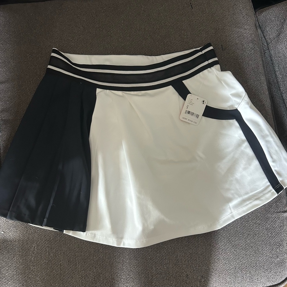 Free People Black and White Tennis Skirt